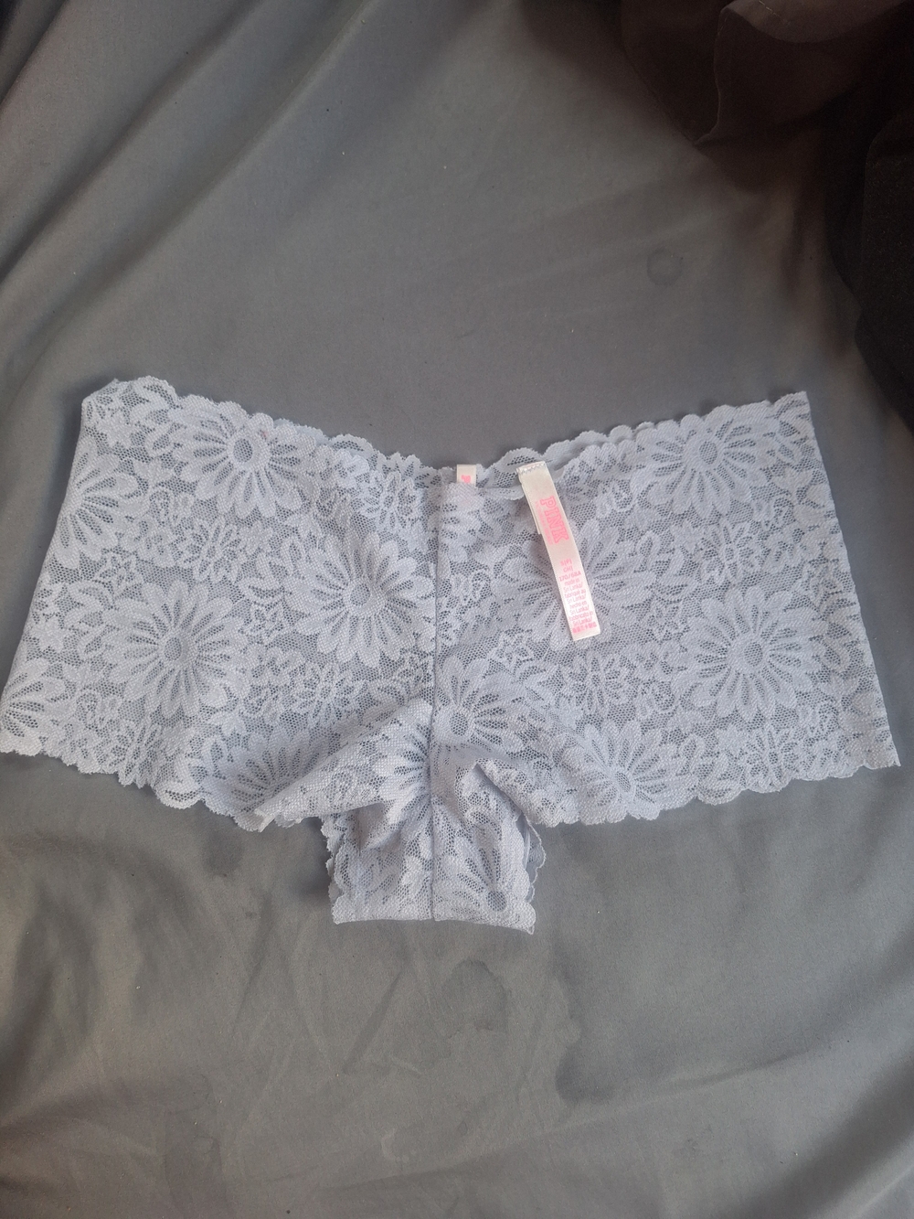 BRAND NEW WITHOUT TAG PINK Victoria's Secret Floral Lace Boyshort Panty